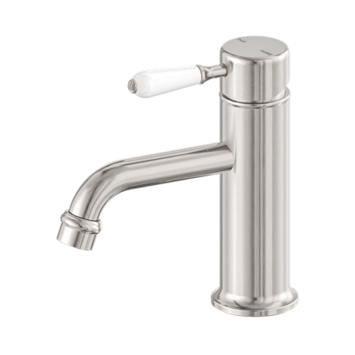 NR692101b01BN-York-Straight-Basin-Mixer-With-White-Porcelain-Lever-Brushed-Nickel-Thumb.png Nero York Straight Basin Mixer With White Porcelain Lever Brushed Nickel - NR692101b01BN