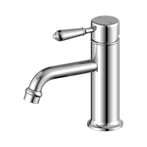 Nero York Straight Basin Mixer With Metal Lever Chrome - NR692101b02CH