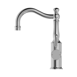 Nero York Basin Mixer Hook Spout With Metal Lever Chrome - NR69210202CH