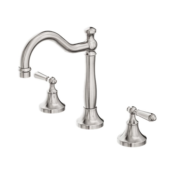 Nero York Basin Set With Metal Lever Brushed Nickel - NR692102a02BN