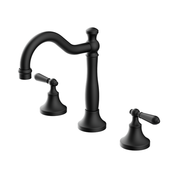 Nero York Basin Set With Metal Lever Matte Black - NR692102a02MB