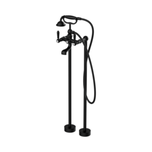 Nero York Freestanding Bath Set With Metal Hand Shower Matte Black - NR692103a02MB