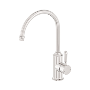 Nero York Kitchen Mixer Gooseneck Spout With Metal Lever Brushed Nickel - NR69210602BN