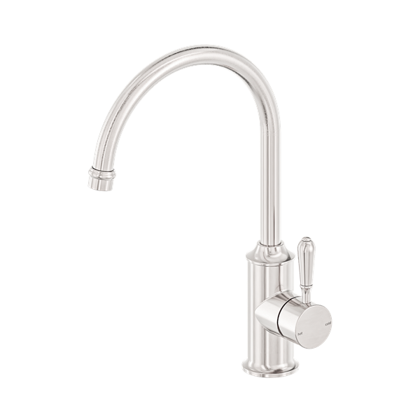 Nero York Kitchen Mixer Gooseneck Spout With Metal Lever Brushed Nickel - NR69210602BN