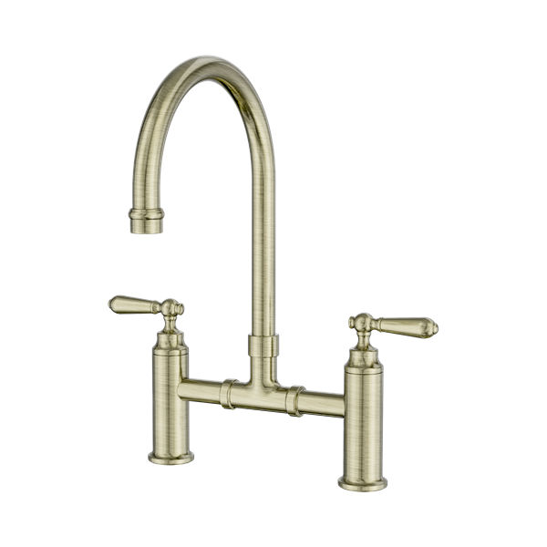 Nero York Bridge Kitchen Set Aged Brass - NR692107bAB