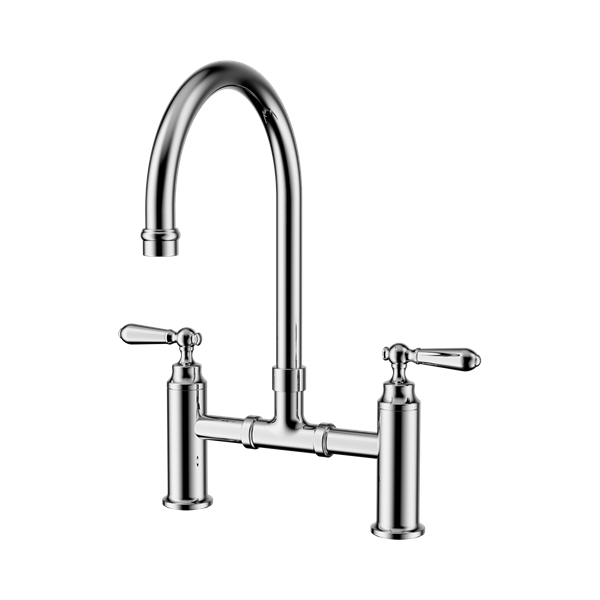 Nero York Bridge Kitchen Set Chrome - NR692107bCH