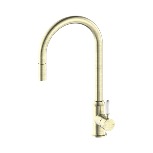 NR69210801AB-York-Pull-Out-Sink-Mixer-With-Vegie-Spray-Function-With-White-Porcelain-Lever-Aged-Brass-Thumb.png Nero York Pull Out Sink Mixer With Vegie Spray Function With White Porcelain Lever Aged Brass - NR69210801AB