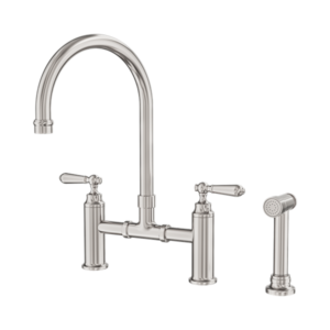 Nero York Bridge Kitchen Set With Hand Spray Brushed Nickel - NR692108aBN