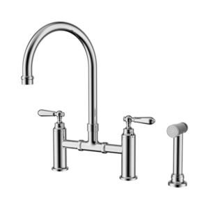 Nero York Bridge Kitchen Set With Hand Spray Chrome - NR692108aCH
