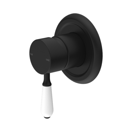 NR69210901MB-York-Shower-Mixer-With-White-Porcelain-Lever-Matte-Black-Thumb.png Nero York Shower Mixer With White Porcelain Lever Matte Black - NR69210901MB
