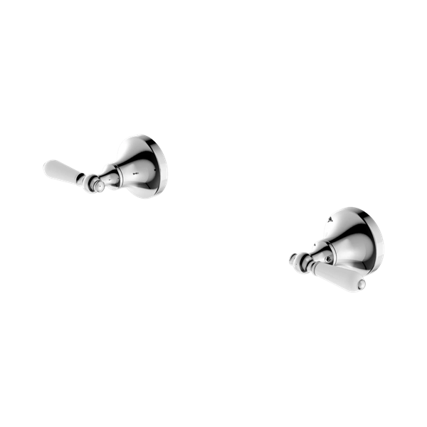 Nero York Wall Top Assemblies With White Porcelain Lever Chrome - NR692109b01CH
