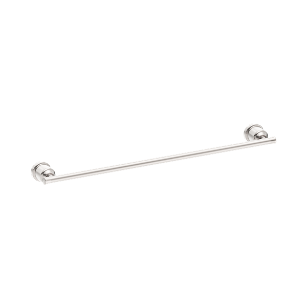 Nero York Single Towel Rail 600mm Brushed Nickel - NR6924BN