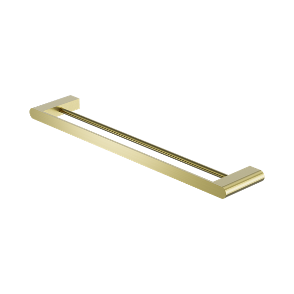 Nero Bianca Double Towel Rail 600mm Brushed Gold - NR9024dBG