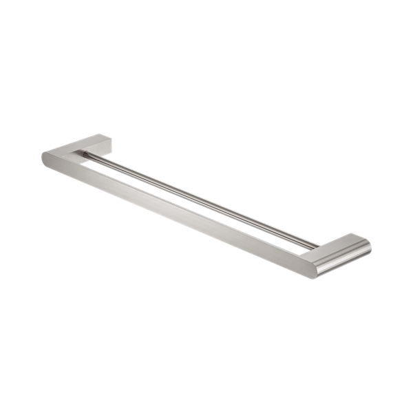 Nero Bianca Double Towel Rail 600mm Brushed Nickel - NR9024dBN