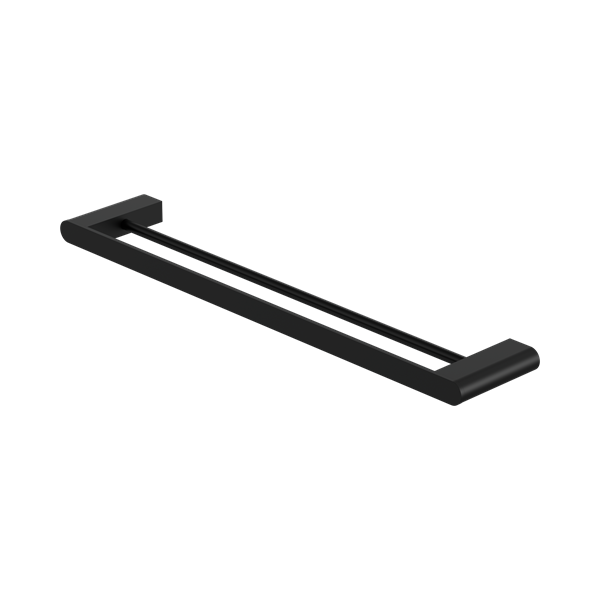 Nero Bianca Double Towel Rail 600mm Matte Black - NR9024dMB