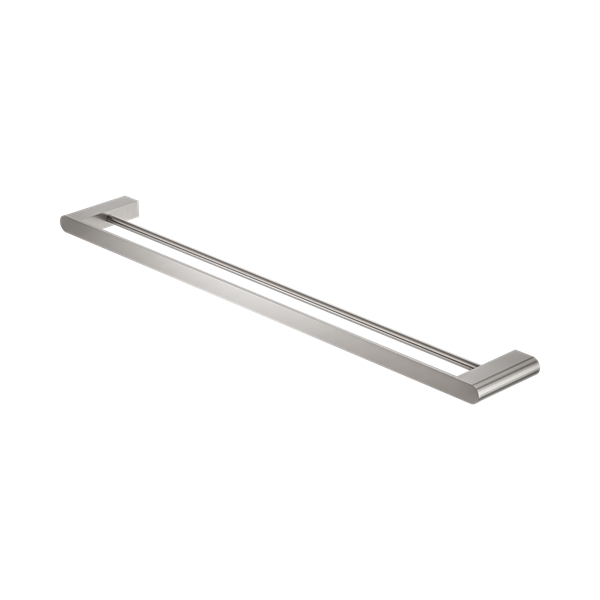 Nero Bianca Double Towel Rail 800mm Brushed Nickel - NR9030dBN
