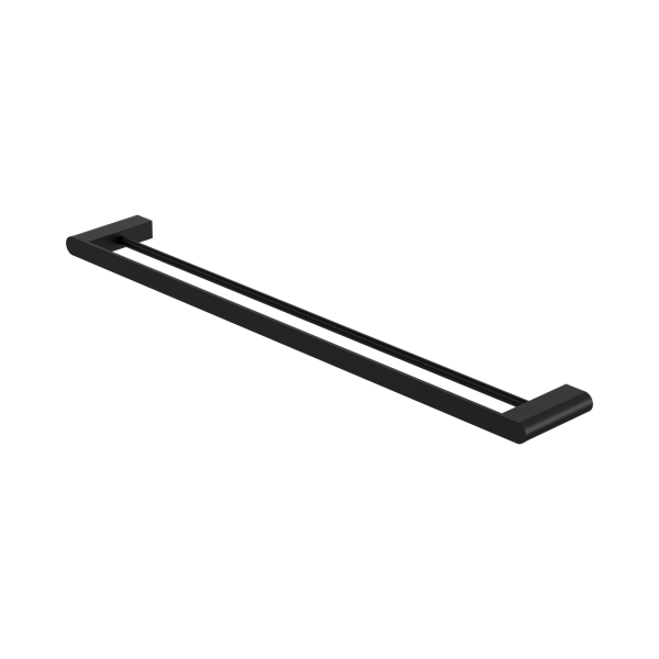 Nero Bianca Double Towel Rail 800mm Matte Black - NR9030dMB