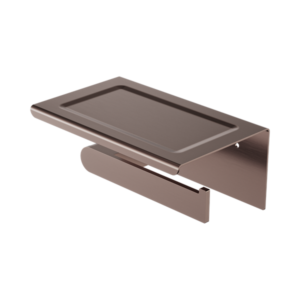Nero Bianca Toilet Roll Holder With Phone Holder Brushed Bronze - NR9086aBZ