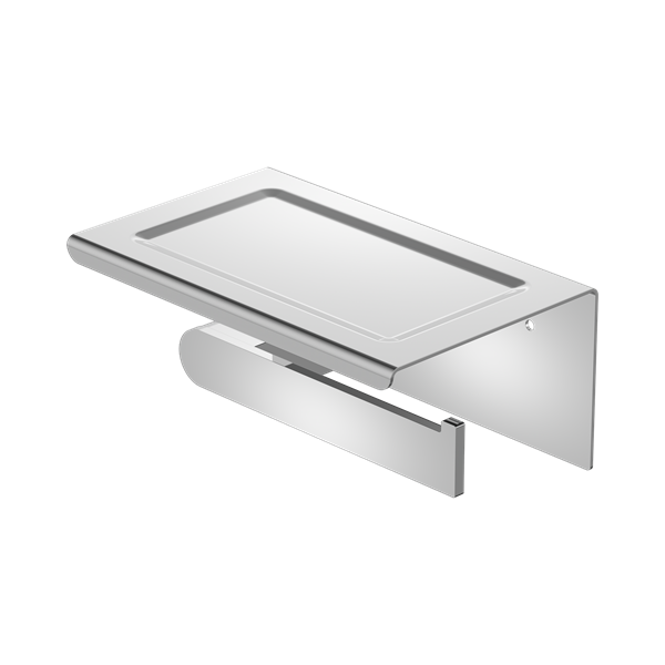 Nero Bianca Toilet Roll Holder With Phone Holder Chrome - NR9086aCH