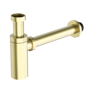 Nero 40mm Round Bottle Trap Brushed Gold - NRA186wBG