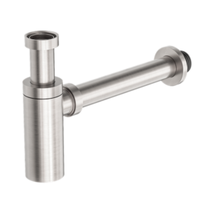 Nero 40mm Round Bottle Trap Brushed Nickel - NRA186wBN