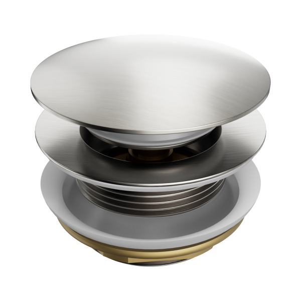 Nero Short Pop Up Bath Waste 40mm Brushed Nickel - NRA709BN