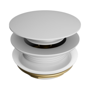 Nero Short Pop Up Bath Waste 40mm Matte White - NRA709MW