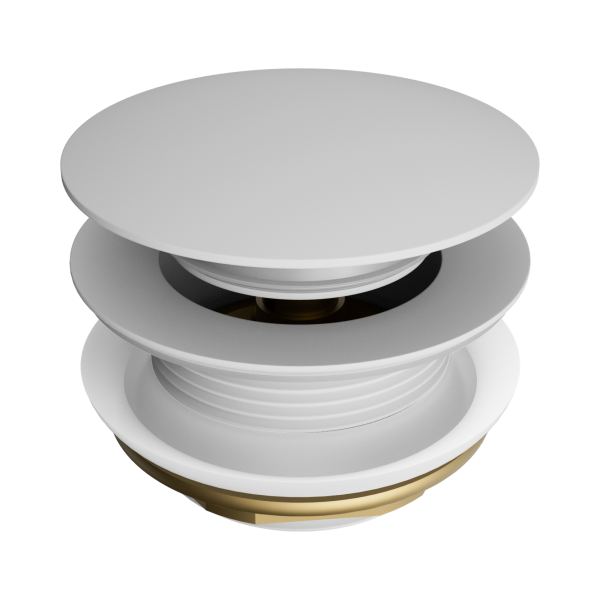 Nero Short Pop Up Bath Waste 40mm Matte White - NRA709MW