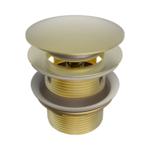 Nero Pop Up Bath Waste 40mm With Overflow Brushed Gold - NRA710BG