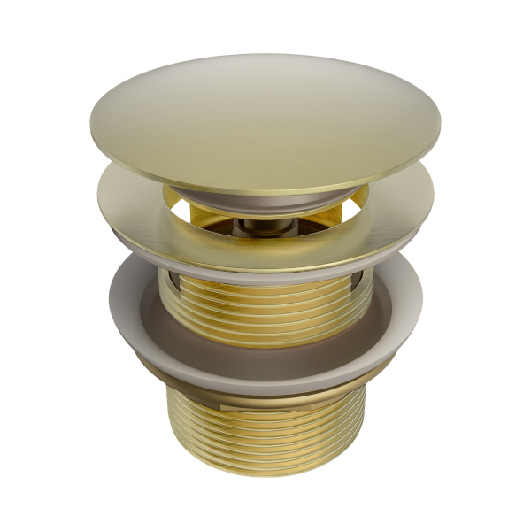Nero Pop Up Bath Waste 40mm With Overflow Brushed Gold - NRA710BG