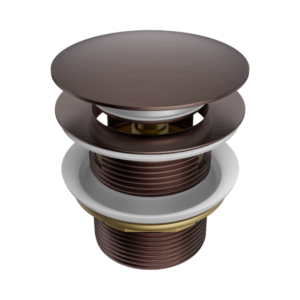 Nero Pop Up Bath Waste 40mm With Overflow Brushed Bronze - NRA710BZ