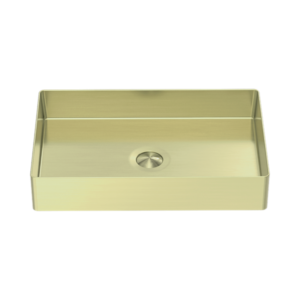 Nero Opal Rectangle Stainless Steel Basin Brushed Gold - NRB3555BG