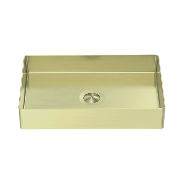Nero Opal Rectangle Stainless Steel Basin Brushed Gold - NRB3555BG