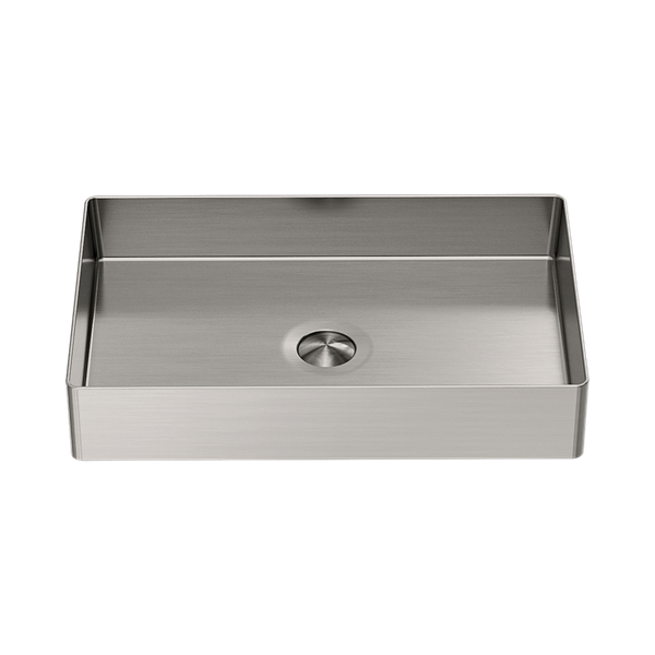 Nero Opal Rectangle Stainless Steel Basin Brushed Nickel - NRB3555BN