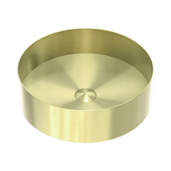 Nero Opal Round 400mm Stainless Steel Basin Brushed Gold - NRB401rBG