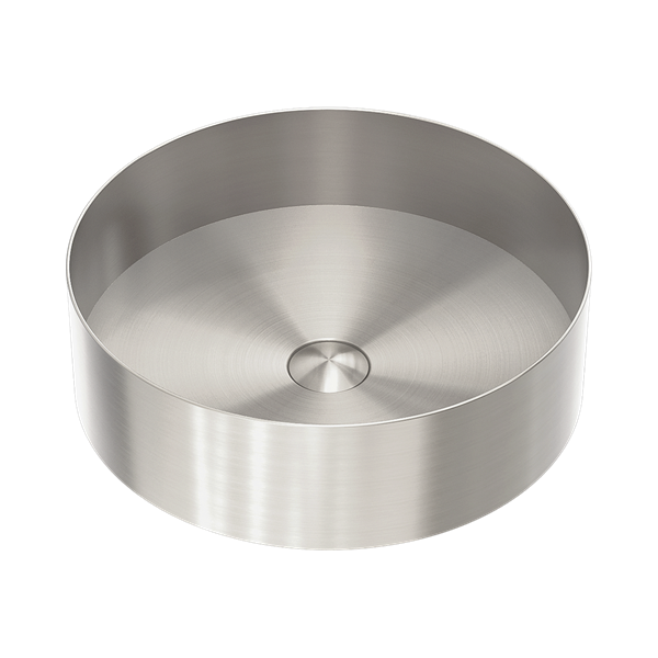 Nero Opal Round 400mm Stainless Steel Basin Brushed Nickel - NRB401rBN