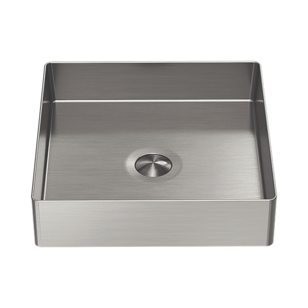 Nero Opal Square 400mm Stainless Steel Basin Brushed Nickel - NRB401sBN