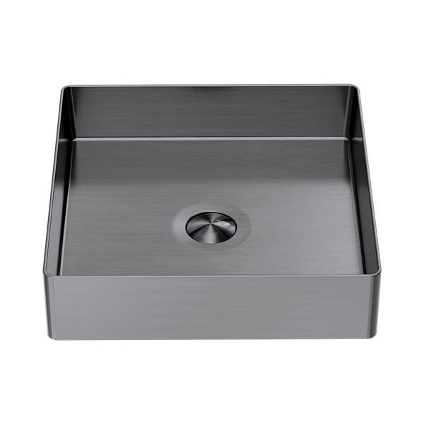 Nero Opal Square 400mm Stainless Steel Basin Graphite - NRB401sGR