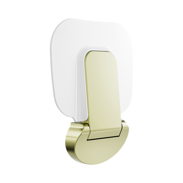 Nero Mecca Care Shower Seat 400X330mm Brushed Gold - NRCR0003BG