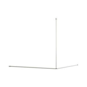 Nero Mecca Care Curtain Rail 1200x 1200mm 90 Degree Brushed Nickel - NRCR0006BN