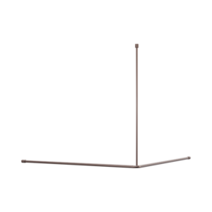 Nero Mecca Care Curtain Rail 1200x 1200mm 90 Degree Brushed Bronze - NRCR0006BZ