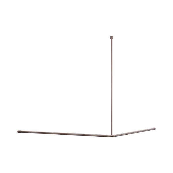 Nero Mecca Care Curtain Rail 1200x 1200mm 90 Degree Brushed Bronze - NRCR0006BZ