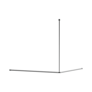 Nero Mecca Care Curtain Rail 1200x 1200mm 90 Degree Chrome - NRCR0006CH