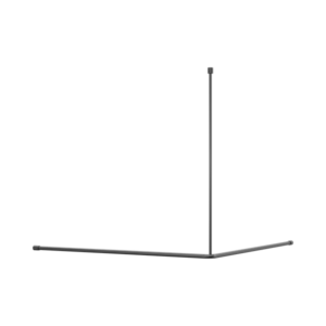 Nero Mecca Care Curtain Rail 1200x 1200mm 90 Degree Gun Metal - NRCR0006GM