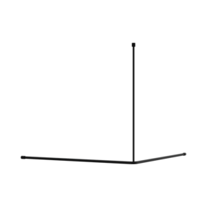 Nero Mecca Care Curtain Rail 1200x 1200mm 90 Degree Matte Black - NRCR0006MB