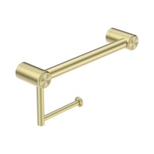 Nero Mecca Care 25mm Toilet Roll Rail 300mm Brushed Gold - NRCR2512ABG