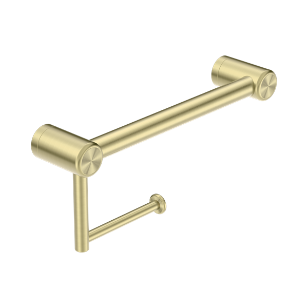 Nero Mecca Care 25mm Toilet Roll Rail 300mm Brushed Gold - NRCR2512ABG