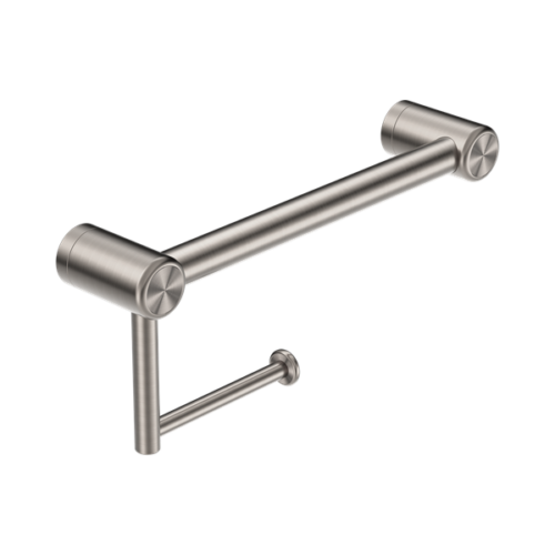 Nero Mecca Care 25mm Toilet Roll Rail 300mm Brushed Nickel - NRCR2512ABN