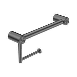 Nero Mecca Care 25mm Toilet Roll Rail 300mm Gun Metal - NRCR2512AGM