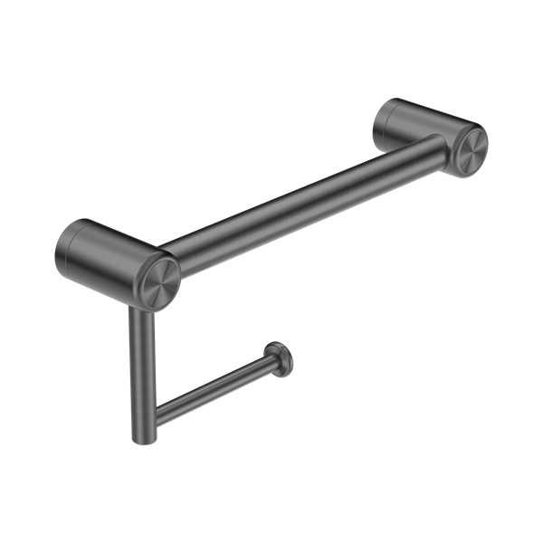 Nero Mecca Care 25mm Toilet Roll Rail 300mm Gun Metal - NRCR2512AGM